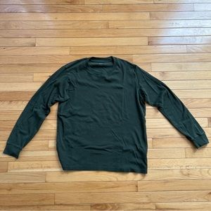 Men’s UNIQLO Brushed Cotton Crew Neck Long-Sleeve T-Shirt—L